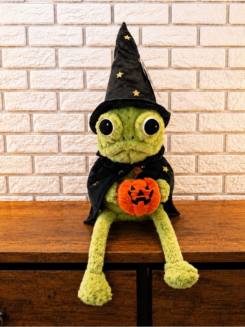 2026 Viral Moonlight Manor Wizard Frog Black Holding Pumpkin